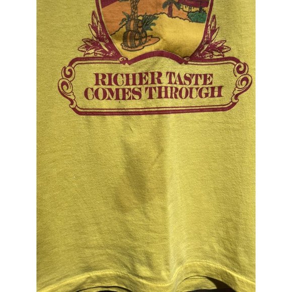 Myers Rum Vintage Ched by Anvil Yellow Single Stitch T-Shirt Shirt Tee Size Med - Picture 7 of 8